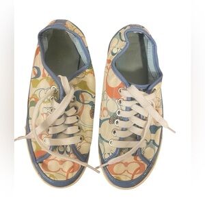 COACH DAWNELL WOMENS LACE UP REPEAT LOGO MULTICOLOR SNEAKERS Size 6M